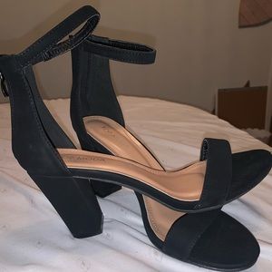 Black block heels